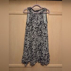 Elegant Sequins Black and White Paisley Dress